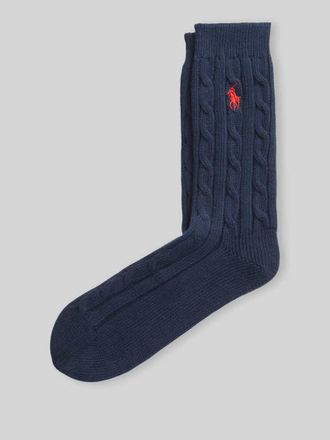 Polo Ralph Lauren Socken aus Baumwoll-Mix mit Logo-Stitching in Blau, Gr&ouml;&szlig;e 1