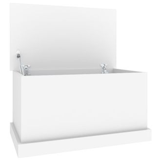 vidaXL Ba&uacute;l De Almacenaje Madera Contrachapada Blanco 70x40x38 Cm Vidaxl