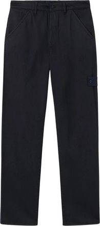 Stone Island Rechte broeken - Heren - Straight fit broeken - Zwart - W31 - Katoen - Broeken