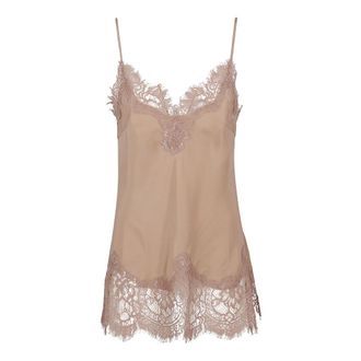 Gold Hawk Sleeveless Tops, female, Brown, Size: XS Coco Lace Silk Camisole
