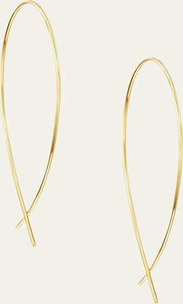 Lana Jewelry 14K Gold Small Upside Down Hoop Earrings
