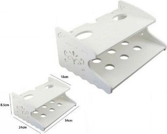 Trade Shop Trade Shop - Mensola In Legno Bianco 34x24x8.5cm Arredo Casa Cameretta 2 Ripiani 70206 Parete