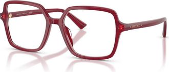 Jimmy Choo London 55mm Square optical glasses in Red at Nordstrom