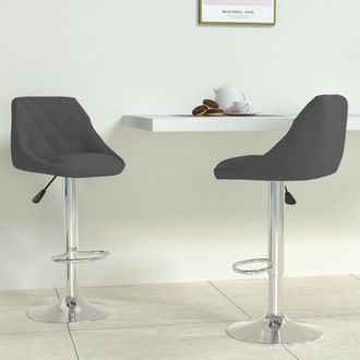 vidaXL Taburete De Cocina 2 Unidades De Terciopelo Gris Oscuro Vidaxl