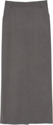 The Nina Studio Maxi-rok met krijtstreep - Grijs