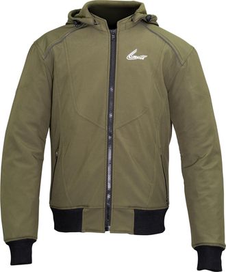 Weise Axel Waterproof AA Certified Thermal Hooded Motorcycle Jacket (UK, Alpha, L, Regular, Regular, Olive)