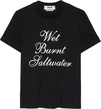 Msgm T-shirt con stampa - Nero