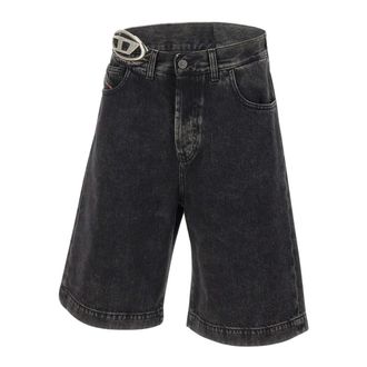Diesel Denim Shorts, female, Black, Size: W25 Diesel Shorts Black