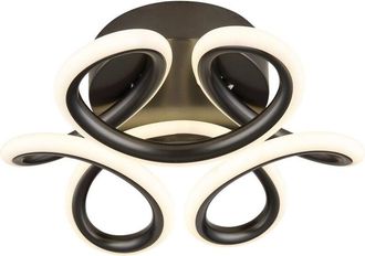 Globo Lighting Lámpara de techo LED semiempotrada integrada antracita mate LED 2700-6000K