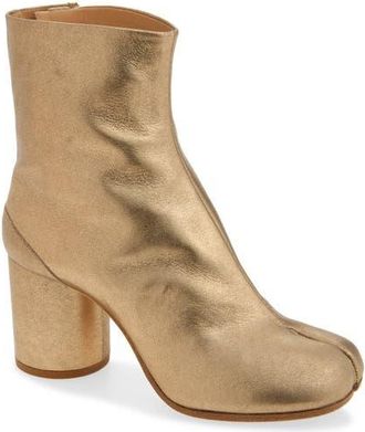 Maison Margiela Tabi Ankle Boot in Metallic Gold at Nordstrom, Size 9.5Us