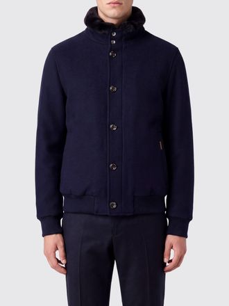 Moorer Bomber in lana vergine e cashmere con collo alto e bottoni