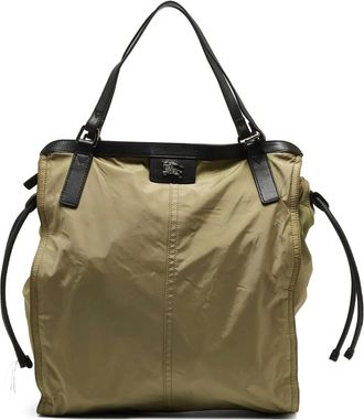 Burberry Borsa tote con coulisse - Verde