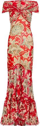 Etro Floral Print Lace Maxi Dress - Multicoloured - 38 (UK6 / XS)