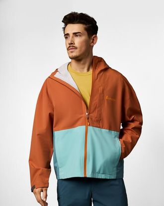 Cotopaxi Cielo Rain Jacket - Mens in Whiskey And Tide Pool at Nordstrom, Size Xxx-Large