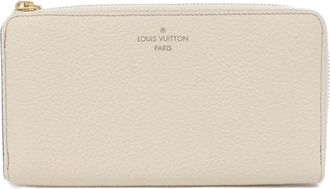 Louis Vuitton Cream Leather Long Wallet (Bi-Fold) (Pre-Owned)
