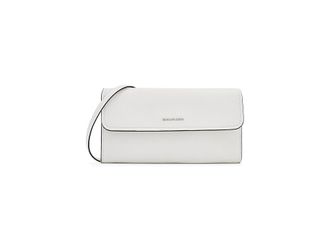 Michael Kors Jet Set Small East West Phone Crossbody Cross Body Womens Handbags Optic White : SM, Leather