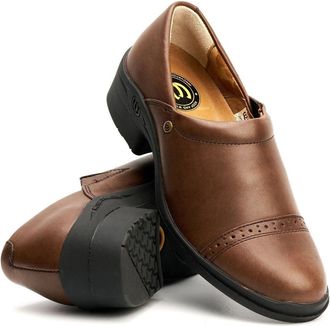 Generic HOOF & WOOF Womens Premium Leather Paddock Equestrian Clogs Classic Wedge Ladies Heel Casual Yard Shoes Size (uk_footwear_size_system, adult, women, n