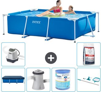 Intex Piscina Con Estructura Rectangular - 220x150x60 Cm - 7-piezas S30026