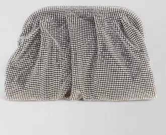 Benedetta Bruzziches crystal-embellished draped mini clutch bag