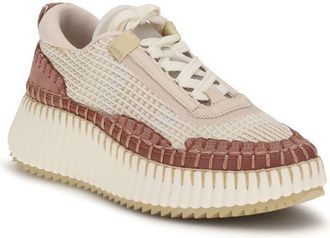 Chlo&eacute; Womens Beige Nylon Chunky Sneakers