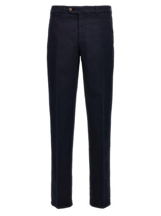 Brunello Cucinelli Blue Regular Flat Front Pants