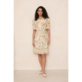 Raishma Everly Yellow Dress in Floral at Nordstrom, Size 14