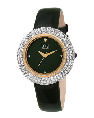Bürgi Burgi Womens Patent Leather Diamond Watch