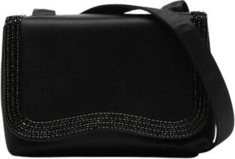 Chanel Pre-owned Cross Body Bags, female, Black, Size: ONE SIZE Pre-owned Satin Crossbody Bag