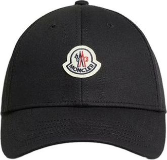 Moncler Accessoires, Dames, Zwart, ONE Size, Katoen, Gabardine Baseball Cap