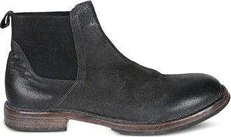 Moma Stivali Chelsea in pelle - Nero