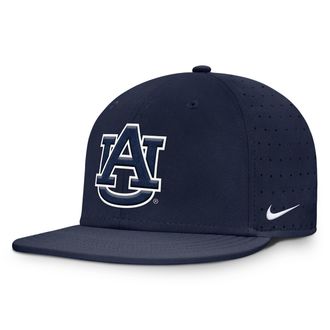 Nike Auburn Dugout True Nike Mens Dri-FIT College Fitted Hat in Blue | NC1441SAUN-UFG