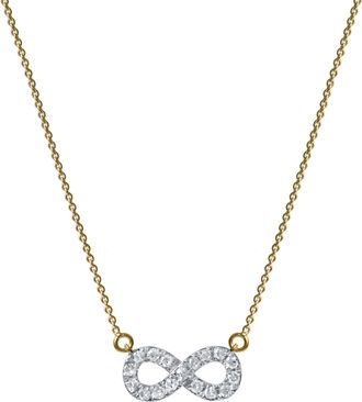 LuvMyJewelry Aeries Infinity Diamond Necklace in 14K Gold