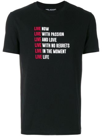Neil Barrett T-shirt con slogan - Nero