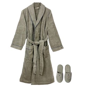 Scalpers Albornoz con zapatillas en algodón khaki talla s