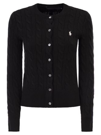 Polo Ralph Lauren kabelgebreid katoenen vest met ronde hals