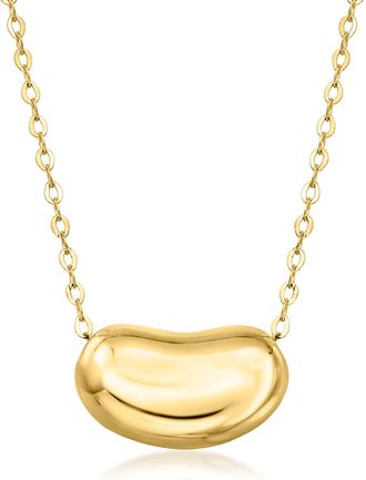 Ross-Simons Italian 14kt Yellow Gold Organic-Shaped Bead Necklace
