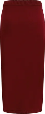 Alessandra Rich Openwork Merino Wool Skirt - Red