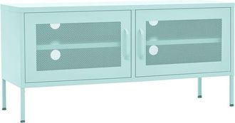 vidaXL Mueble Para Tv De Acero Verde Menta 105x35x50 Cm Vidaxl