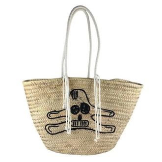 Celine Pre-owned Tote Bags, unisex, Beige, Size: ONE SIZE Pre-owned Vintage Raffia Tote Bag