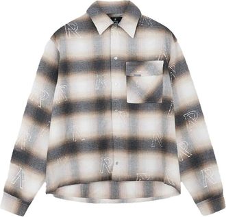 Represent Latte initial flanellen overhemd - Wit