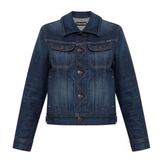 Tom Ford Denim Jackets, female, Blue, Size: M Denim Jacket