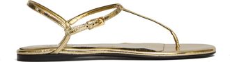 PARIS TEXAS Montecarlo Pleated Metallic Leather Sandals