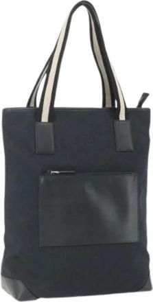 Gucci Pre-owned Tote Bags, female, Black, Size: ONE SIZE Pre-owned Canvas Tote