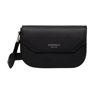 Emporio Armani Tassen, Dames, Zwart, ONE Size, Leer, Crossbody Tas