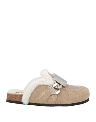 サンダル・ミュール Jw Anderson  Slippers and Clogs Women Suede Beige/Natural PLATFORM CLOG - HEELED SUEDE MULES – JW Anderson
