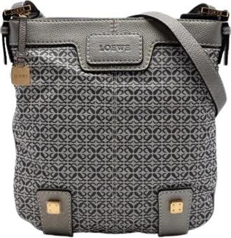 Loewe Pre-owned Crossbody Bag - Dames - Vintage Schoudertas - Grijs - ONE Size - Leer - Vintage