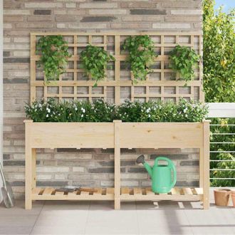 vidaXL Maceta Para Jard&iacute;n Con Estante Beige 161 X 46 X 152.5 Cm Vidaxl