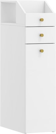 OEM Mobile Da Bagno, Mobiletto Portaoggetti, Unit&agrave; Stretta Con Cassetto, Con Rotelle, Per Bagnos, Soggiorno, Cucina, Bianco