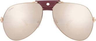 Cartier Premiere de Cartier Grey Pilot Unisex Sunglasses CT0110S 003 60