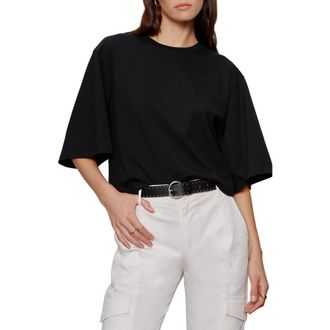 Sanctuary Belle Oversize Organic Cotton T-Shirt in Black at Nordstrom, Size X-Large